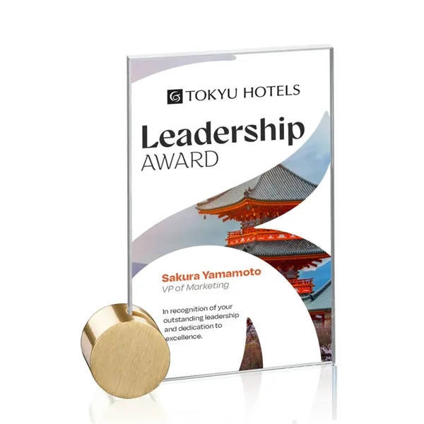 Bermuda VividPrint™ Award - Starfire/Gold Circle... from ASI 84592 St Regis Group / St Regis