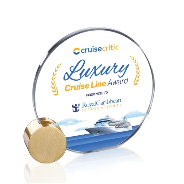 Verdunn VividPrint™ Award - Starfire/Gold Circle... from ASI 84592 St Regis Group / St Regis