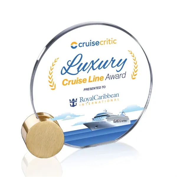 Verdunn VividPrint™ Award - Starfire/Gold Circle... from ASI 84592 St Regis Group / St Regis