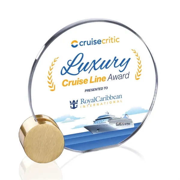 Verdunn VividPrint™ Award - Starfire/Gold Circle... from ASI 84592 St Regis Group / St Regis