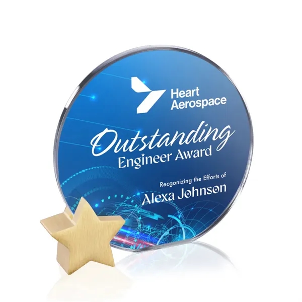 Verdunn VividPrint™ Award - Starfire/Gold Star... from ASI 84592 St Regis Group / St Regis