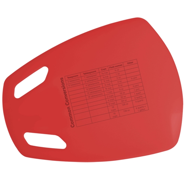 Flexible cutting board with handles made from 25 mil HDPE plastic... from ASI 52840 Evans Manufacturing