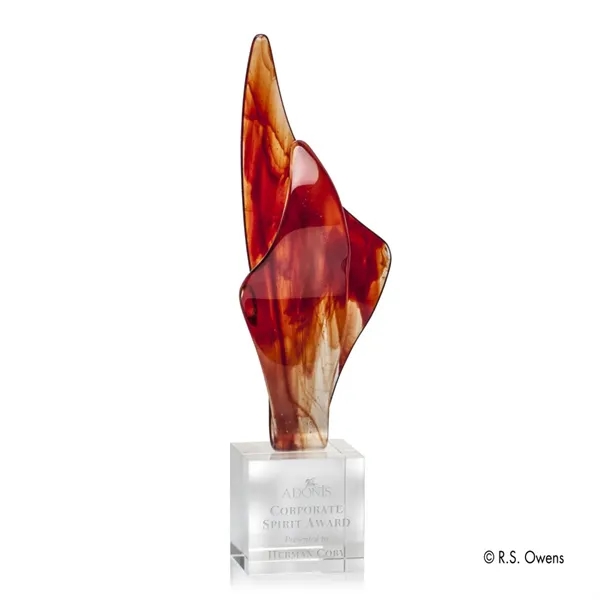 Art glass award with optical crystal base.... from ASI 84592 St Regis Group / R S Owens & Co Inc