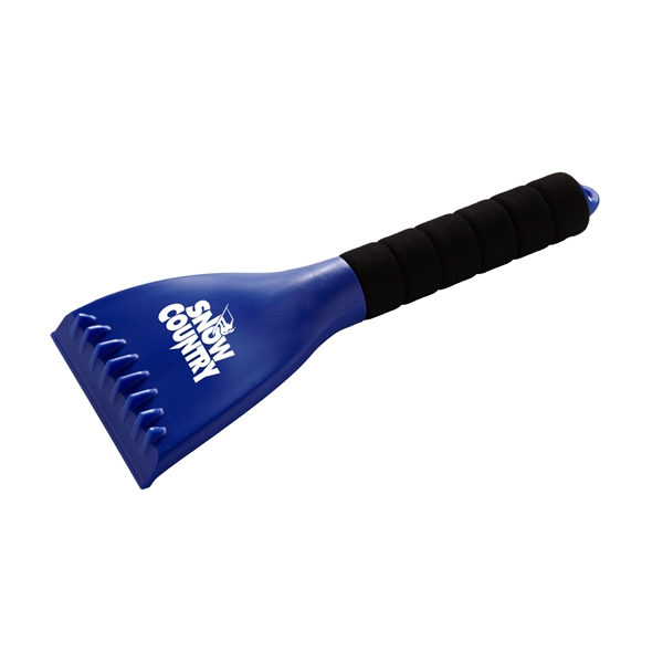 Plastic promotional ice scraper with comfortable foam rubber grip.... from ASI 52840 Evans Manufacturing