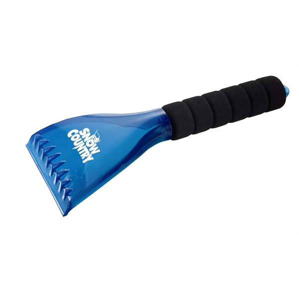 Plastic promotional ice scraper with comfortable foam rubber grip.... from ASI 52840 Evans Manufacturing
