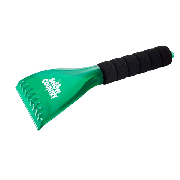 Plastic promotional ice scraper with comfortable foam rubber grip.... from ASI 52840 Evans Manufacturing