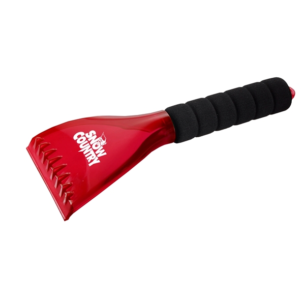 Plastic promotional ice scraper with comfortable foam rubber grip.... from ASI 52840 Evans Manufacturing