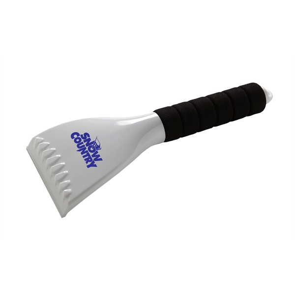 Plastic promotional ice scraper with comfortable foam rubber grip.... from ASI 52840 Evans Manufacturing