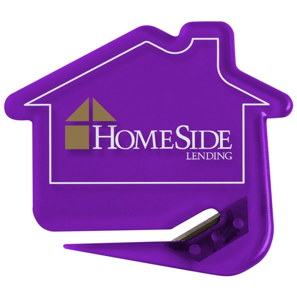 House shaped letter opener with protective steel blade.... from ASI 52840 Evans Manufacturing