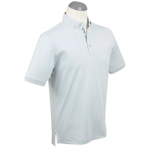 This solid polo shirt with a modern update. Men's performance short... from ASI 38120 Ball Pro / Diversified Quality Kitchenware / Branded Apparel Designs