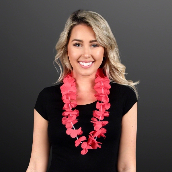Flower Lei Necklace (Non-Light Up), 36" Long. No Lights, Faux Flowers.... from ASI 34194 ALightPromos / Alight Promotional Products