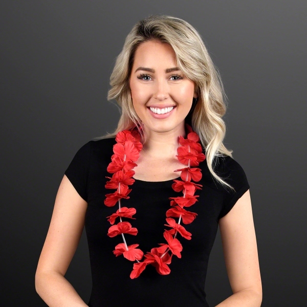 Flower Lei Necklace (Non-Light Up), 36" Long. No Lights, Faux Flowers.... from ASI 34194 ALightPromos / Alight Promotional Products