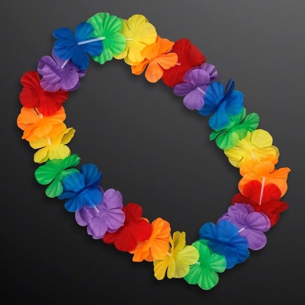 Flower Lei Necklace (Non-Light Up), 36" Long. No Lights, Faux Flowers.... from ASI 34194 ALightPromos / Alight Promotional Products