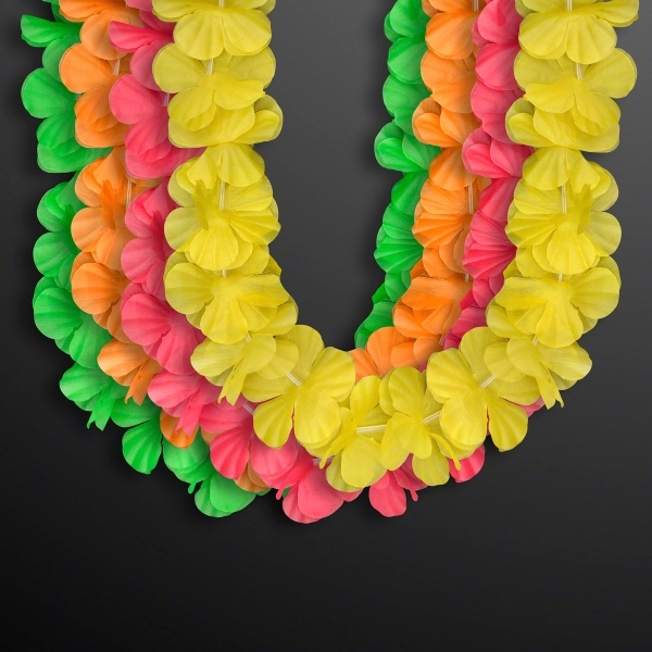 Flower Lei Necklace (Non-Light Up), 36" Long. No Lights, Faux Flowers.... from ASI 34194 ALightPromos / Alight Promotional Products