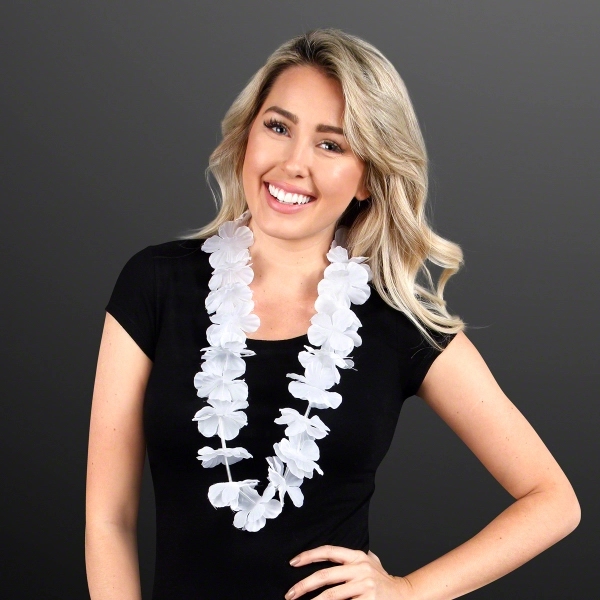 Flower Lei Necklace (Non-Light Up), 36" Long. No Lights, Faux Flowers.... from ASI 34194 ALightPromos / Alight Promotional Products