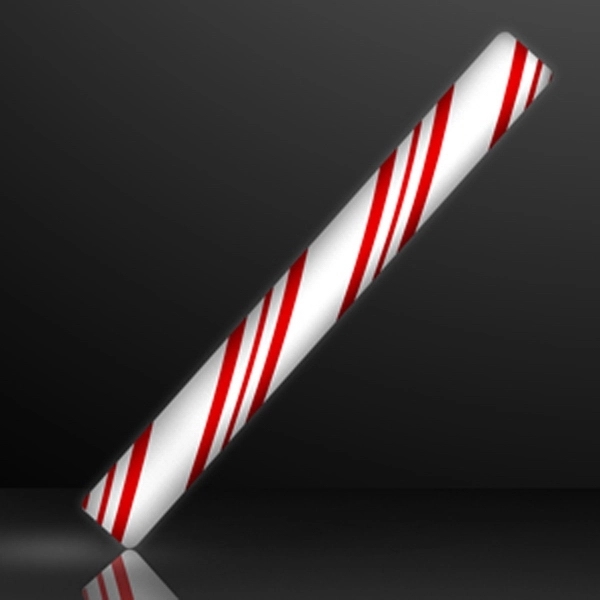 Blank or imprinted. 16" Candy Cane LED Cheer Sticks.... from ASI 34194 ALightPromos / Alight Promotional Products