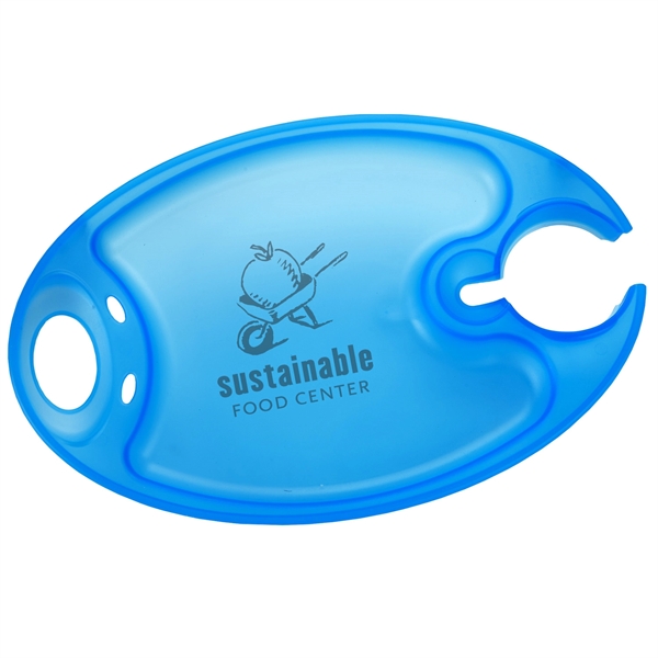 Party plate with 12 oz. can, wine glass holder designed for... from ASI 52840 Evans Manufacturing