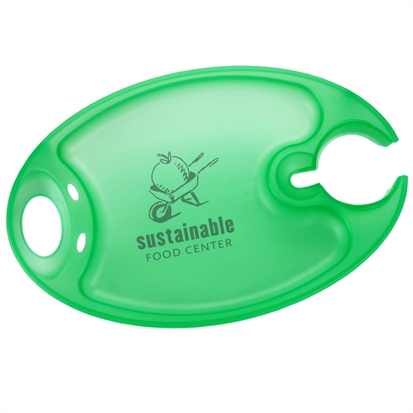 Party plate with 12 oz. can, wine glass holder designed for... from ASI 52840 Evans Manufacturing