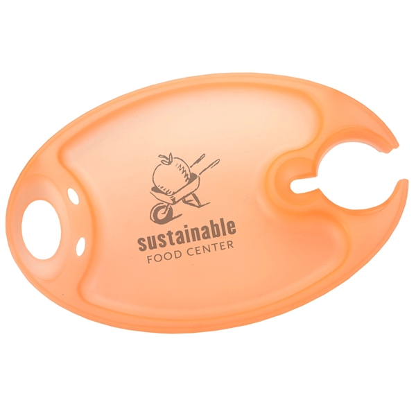 Party plate with 12 oz. can, wine glass holder designed for... from ASI 52840 Evans Manufacturing