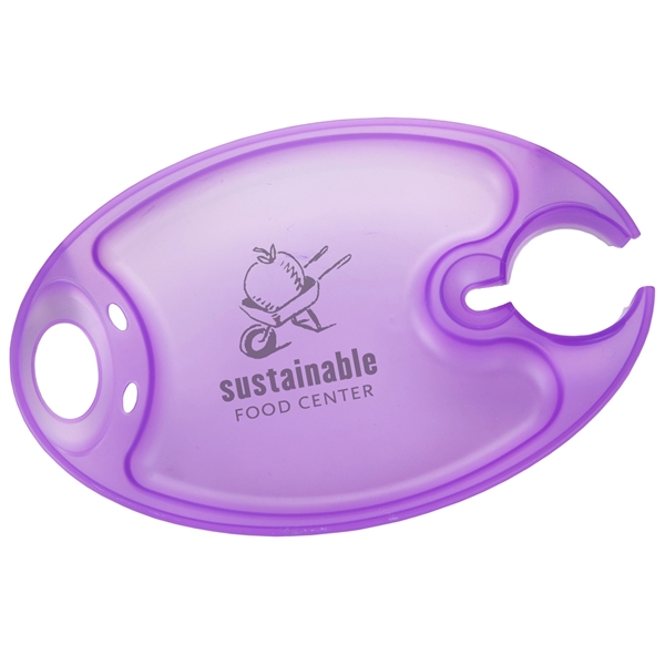 Party plate with 12 oz. can, wine glass holder designed for... from ASI 52840 Evans Manufacturing