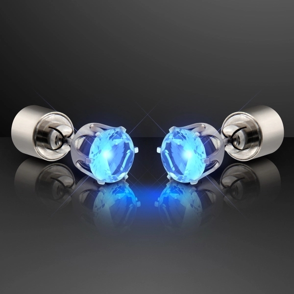 LED Faux Sapphire Pierced Earrings Are Lovely And Enchantingly Bright, Classy... from ASI 34194 ALightPromos / Alight Promotional Products