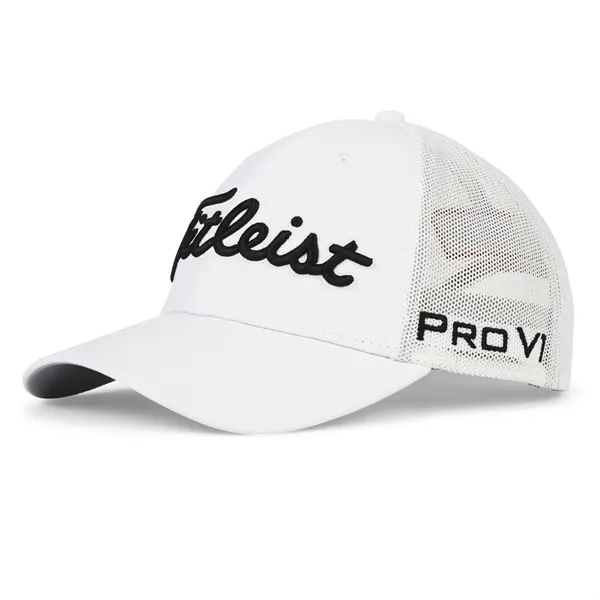 Performance golf hat with mesh back, snapback closure, moisture-wicking sweatband ... from ASI 57653 Gold Bond