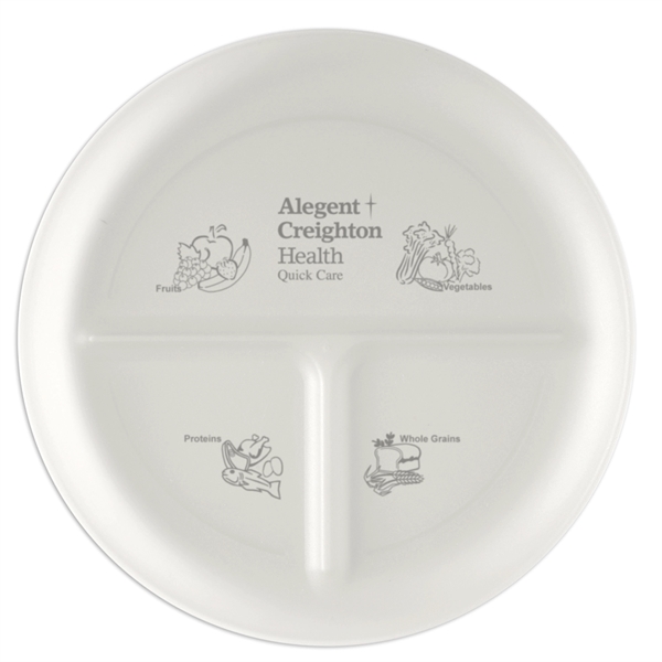 Durable Food Grade Polypropylene plate with three compartments.... from ASI 52840 Evans Manufacturing