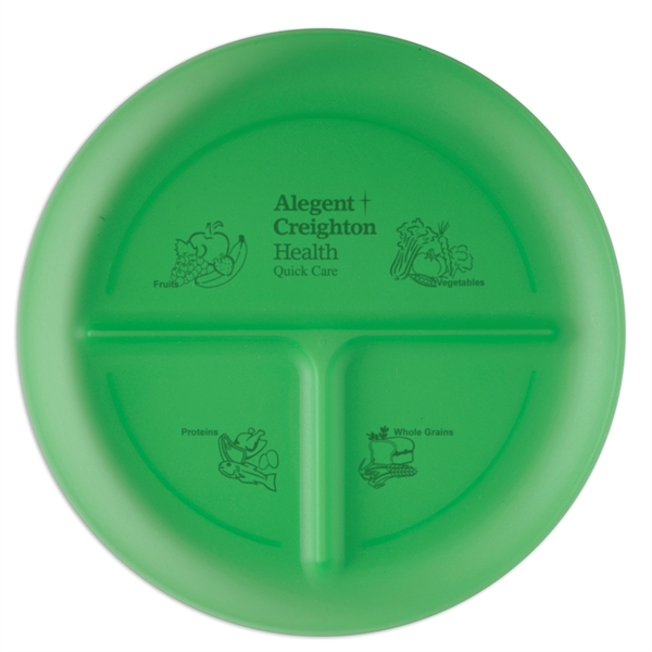 Durable Food Grade Polypropylene plate with three compartments.... from ASI 52840 Evans Manufacturing