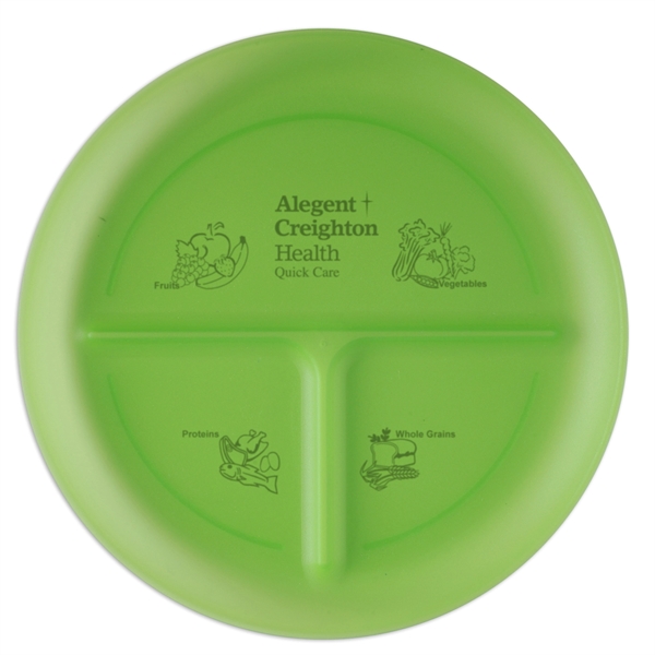 Durable Food Grade Polypropylene plate with three compartments.... from ASI 52840 Evans Manufacturing