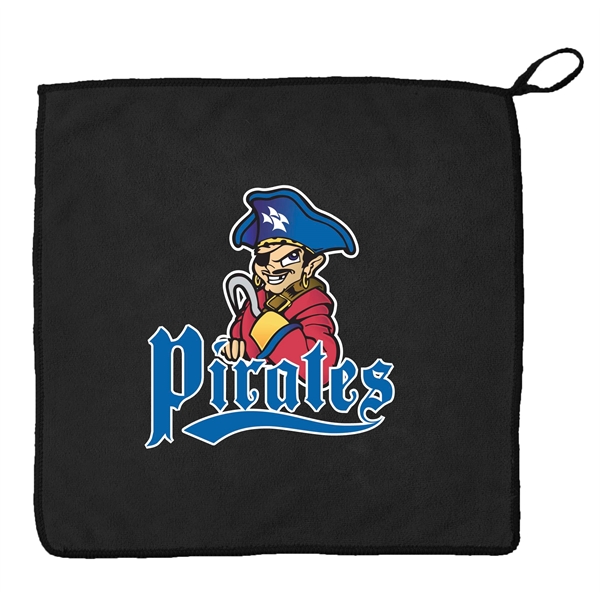 11 1/2" x 11 1/2" microfiber rally towel has a finger... from ASI 52840 Evans Manufacturing