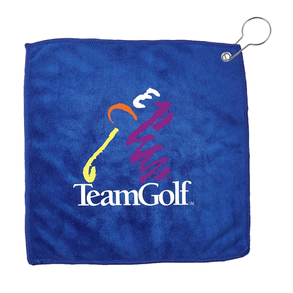 Microfiber Golf towel with hook for easy bag attachment. Measures 11"... from ASI 52840 Evans Manufacturing
