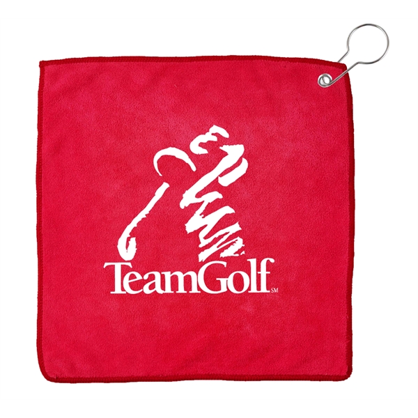 Microfiber Golf towel with hook for easy bag attachment. Measures 11"... from ASI 52840 Evans Manufacturing