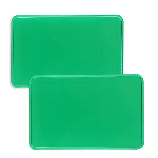 Translucent vinyl side opening business card case measuring 2.37"H x 3.62"W... from ASI 54040 Fey Promo