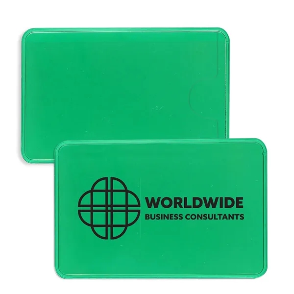 Translucent vinyl side opening business card case measuring 2.37"H x 3.62"W... from ASI 54040 Fey Promo