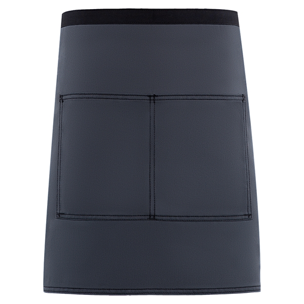 Customizable half bistro waist apron with patch pockets, double stitching accent... from ASI 36558 Aprons, Etc.