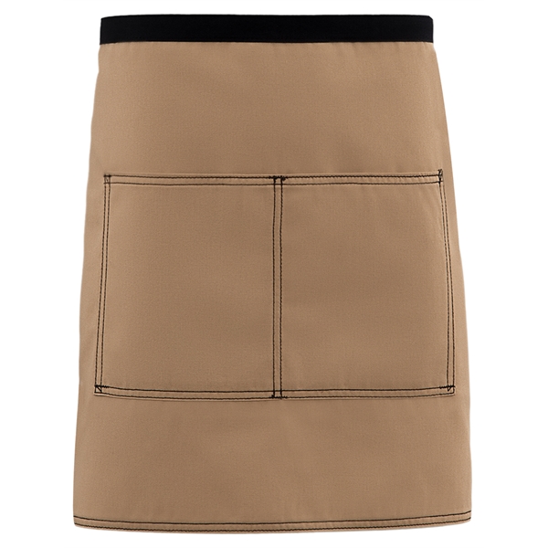 Customizable half bistro waist apron with patch pockets, double stitching accent... from ASI 36558 Aprons, Etc.