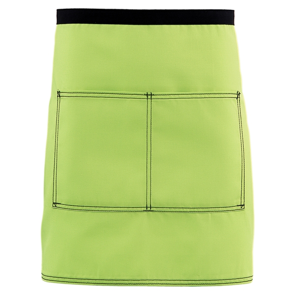 Customizable half bistro waist apron with patch pockets, double stitching accent... from ASI 36558 Aprons, Etc.