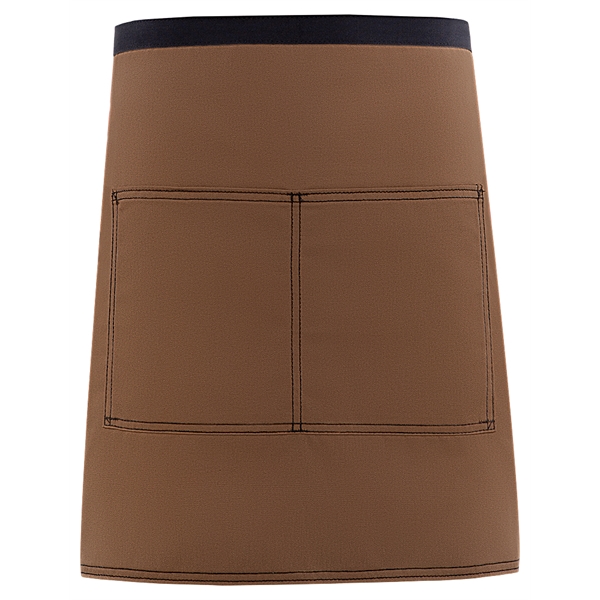 Customizable half bistro waist apron with patch pockets, double stitching accent... from ASI 36558 Aprons, Etc.
