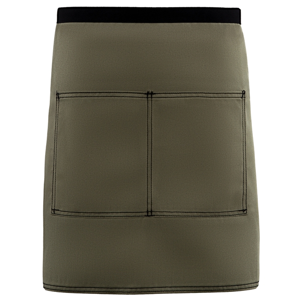 Customizable half bistro waist apron with patch pockets, double stitching accent... from ASI 36558 Aprons, Etc.