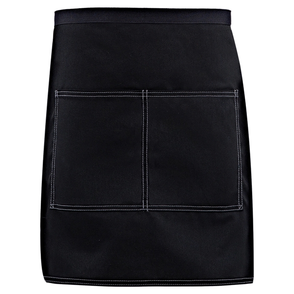 Half bistro waist apron with divided patch pocket, black webbing extra... from ASI 36558 Aprons, Etc.
