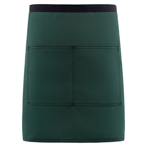 Half bistro waist apron with divided patch pocket, black webbing extra... from ASI 36558 Aprons, Etc.