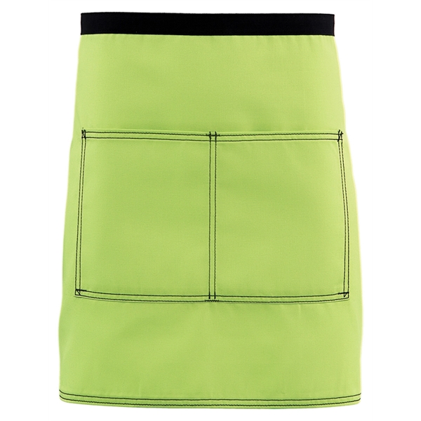 Half bistro waist apron with divided patch pocket, black webbing extra... from ASI 36558 Aprons, Etc.
