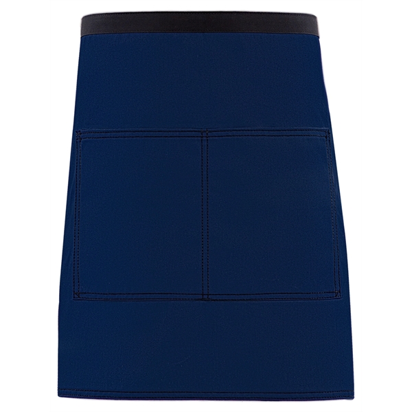 Half bistro waist apron with divided patch pocket, black webbing extra... from ASI 36558 Aprons, Etc.