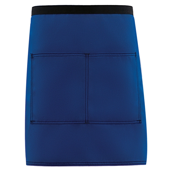 Half bistro waist apron with divided patch pocket, black webbing extra... from ASI 36558 Aprons, Etc.