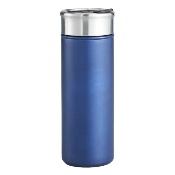 18oz double wall stainless steel tumbler with flip-top lid, designed for... from ASI 64845 Kin Image Inc / Himmers International Inc. DBA Kin Image Inc