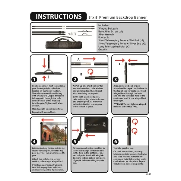 8' x 8' Premium Backdrop Banner (for Premium Backdrop Hardware)... from ASI 80228 Quinn