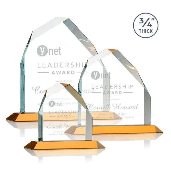 Brilliant award in 3 sizes features a 0.75" thick Starfire Crystal... from ASI 84592 St Regis Group / St Regis