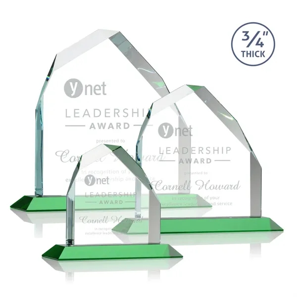 Brilliant award in 3 sizes features a 0.75" thick Starfire Crystal... from ASI 84592 St Regis Group / St Regis