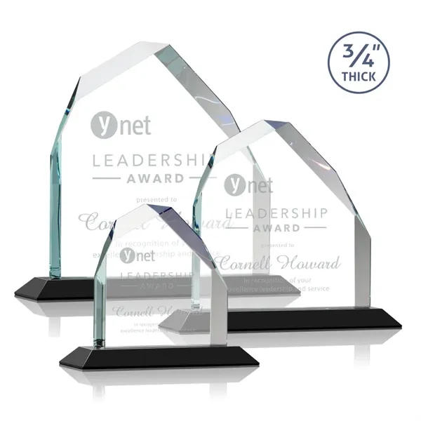 Brilliant award in 3 sizes features a 0.75" thick Starfire Crystal... from ASI 84592 St Regis Group / St Regis
