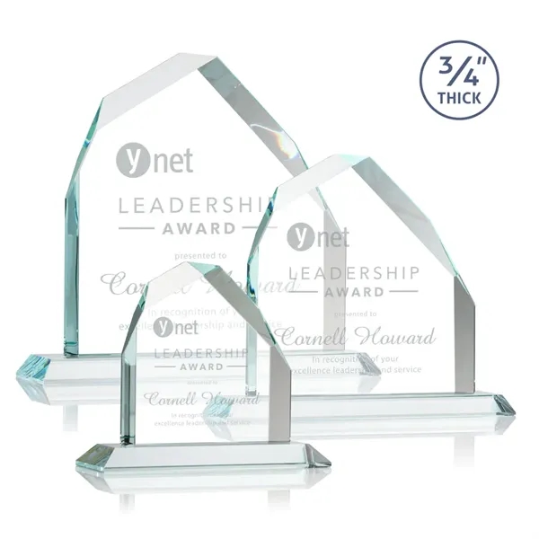 Brilliant award in 3 sizes features a 0.75" thick Starfire Crystal... from ASI 84592 St Regis Group / St Regis